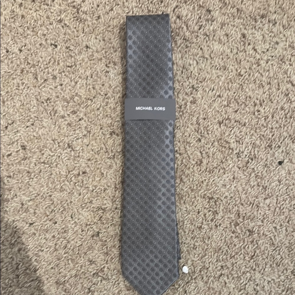 Michael Kors Gray Textured Silk Tie